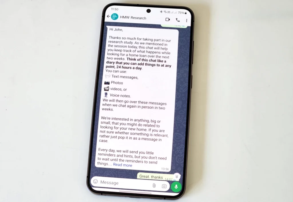 Whatsapp as a digital diary 