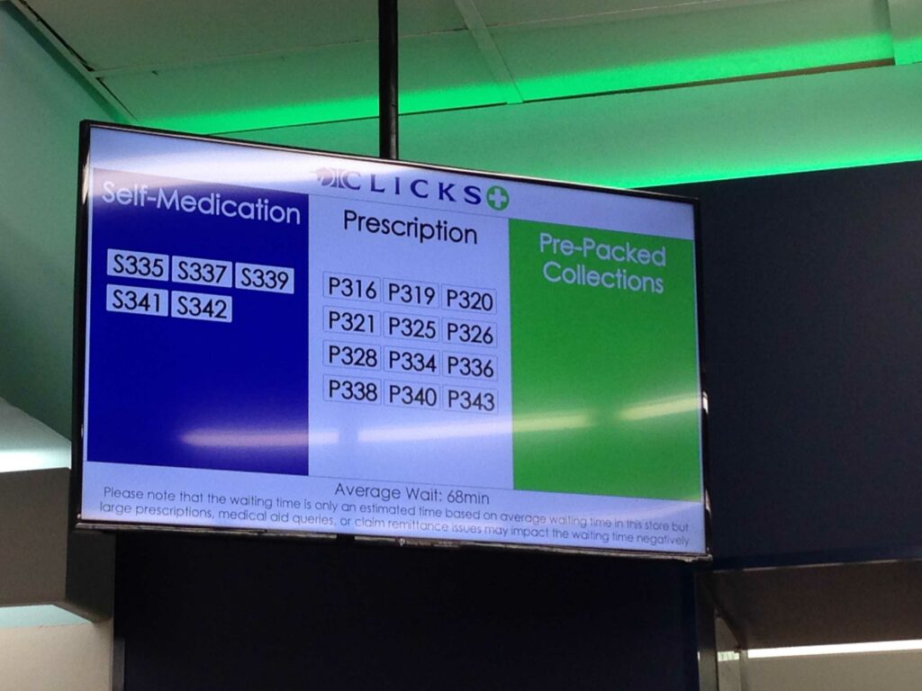 Click pharmacy queue screen